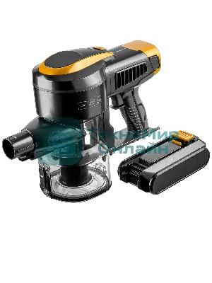 Пылесос вертикальный Brayer BR4273 серый/желтый, питание от аккумулятора, 350 Вт, уборка сухая, пылесборник 0,8 л