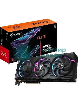 Видеокарта Gigabyte PCI-E GV-R9070XT AORUS E-16GD 1.0 AMD Radeon RX 9070XT 16Gb 256bit GDDR6 2175/20000 HDMIx2 DPx2 HDCP Ret
