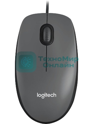 Мышь проводная Logitech M90 черный/серый, 1000 dpi, USB, кнопки - 3