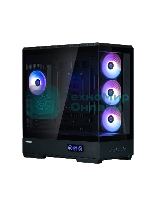 Компьютерный корпус ZALMAN P50 DS, ATX, черный, WINDOW, 2x3.5