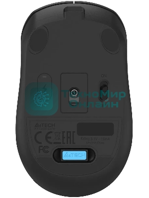 Мышь беспроводная A4Tech Fstyler FG15C Air2 черный, 1200 dpi, радиоканал, USB, кнопки - 3