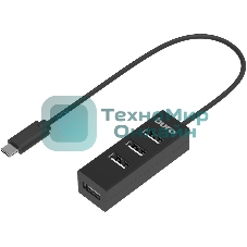 Разветвитель USB-C Buro BPH-C-1906 4порт. черный