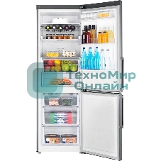 Холодильник Samsung RB33J3515S9/EF серебристый двухкамерный 231/90л морозилка снизу, No Frost