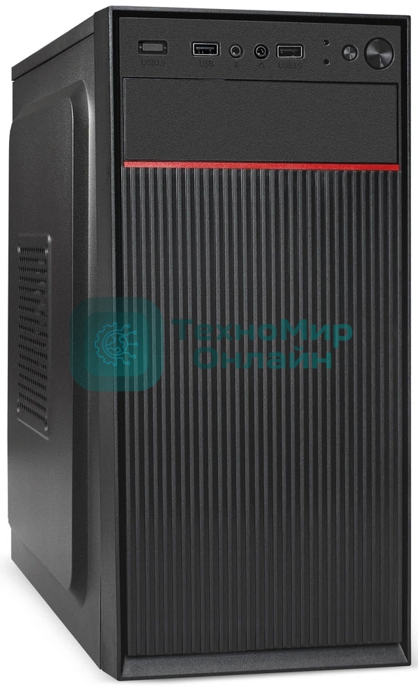 Компьютерный корпус Minitower ExeGate BAA-113-UNS400 (mATX, БП UNS400 с вент. 12см, 2*USB, аудио, черный)