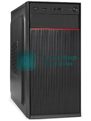 Компьютерный корпус Minitower ExeGate BAA-113-UNS400 (mATX, БП UNS400 с вент. 12см, 2*USB, аудио, черный)