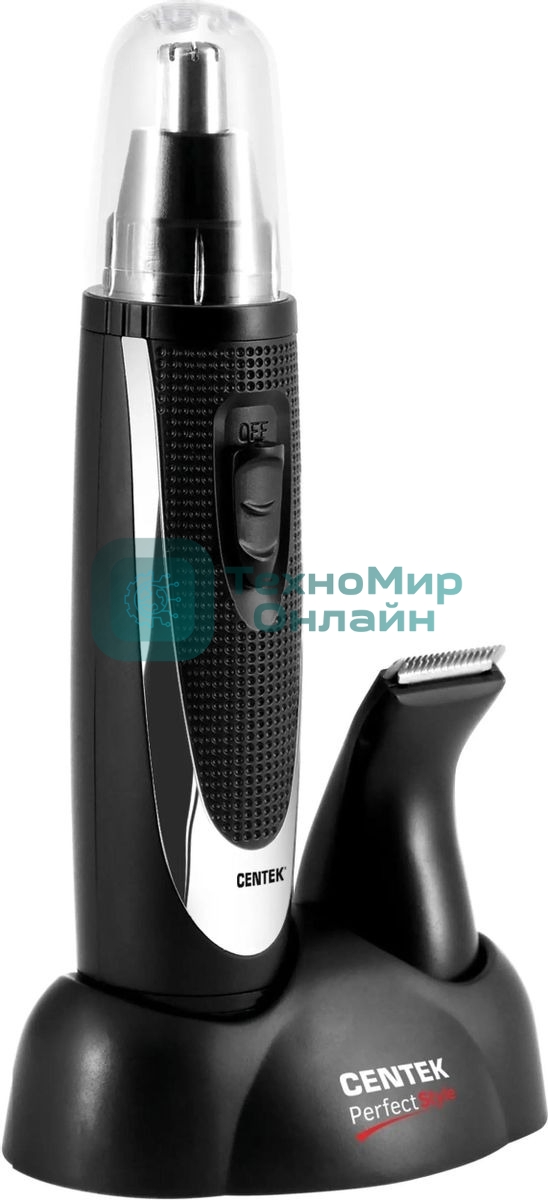Триммер Centek CT-2177 черный/серебристый