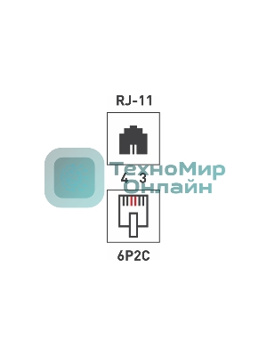 Розетка телефонная 1-м Proconnect RJ11 6P2C 03-0001-4