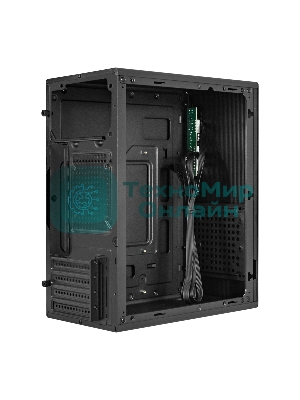 Компьютерный корпус Minitower ExeGate BAA-308M-UNS500 (mATX, БП UNS500 с вент. 12см, 2*USB, HD Audio, черный)