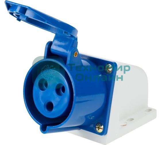 Розетка Rexant 123 стационарная 2Р+РЕ 32А 220В IP44