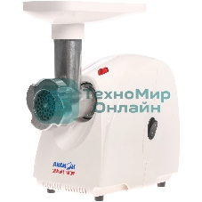 Мясорубка электрическая Аксион М32.01 белый, 1500 Вт, 1.7 кг/мин, защита от перегрузки, насадки - 4