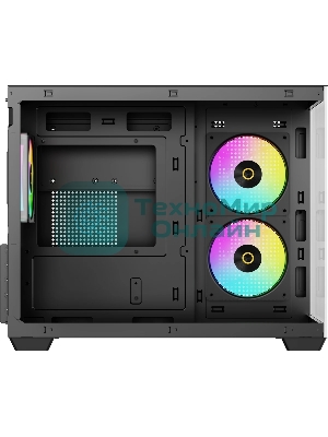 Корпус Ocypus Gamma C54 BK ARGB, Mini-Tower, чёрный, 3 x 120 мм