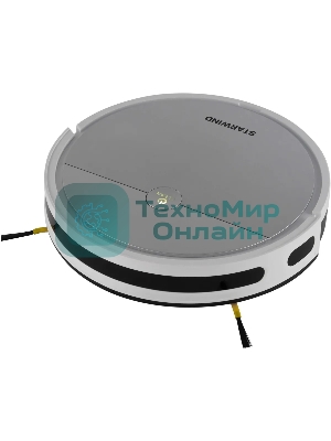 Робот-пылесос Starwind SRV4570 серебристый/белый, 15 Вт, 2000 мА·ч Li-Ion, уборка влажная/сухая, пылесборник контейнер 0.3 л