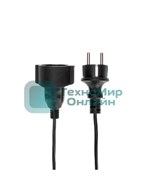 Удлинитель-шнур PROconnect на рамке ПВС 3х0,75мм², 30 м, с/з, 6А, 1300Вт, IP20, черный