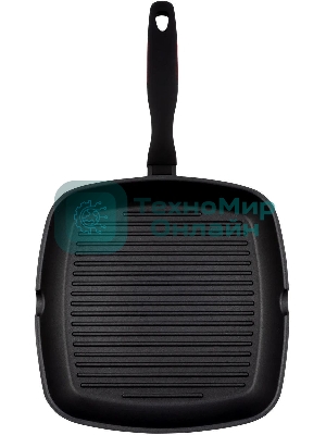 Сковорода-гриль Rondell Perfect RDA-1562, 28 см, без крышки, черный