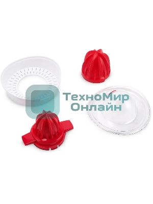 Соковыжималка Maxwell MW-1109(W) белый/красный, цитрусовая, 25 Вт, 700 мл, механическое