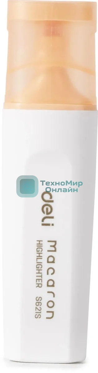 Текстовыделитель Deli ES621Sorange Macaron, скошенный пишущий наконечник, 1-5мм, оранжевый