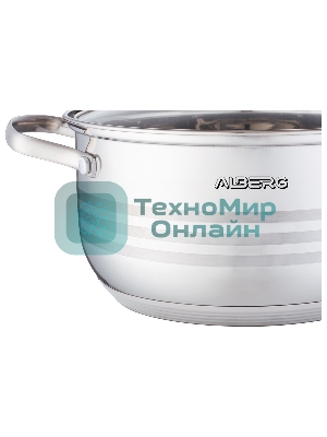Кастрюля ALBERG AL-2133 Bonne Line с крышкой 6 л (Ø26 х 12.0 см)