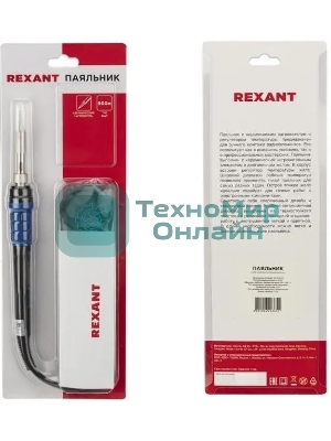 Паяльник цифровой, с керам. нагревателем, Rexant 12-0620 65Вт, 220В, темп. 200-500 °C