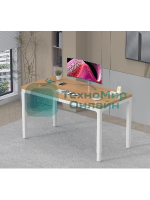 Стол компьютерный Cactus CS-ET-WWD столешница МДФ, белый дуб молочный каркас белый