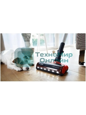 Пылесос вертикальный Bosch BCS711PET черный/красный, питание от аккумулятора, 18 Вт, уборка сухая, пылесборник контейнер 0.3 л