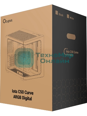 Компьютерный корпус Ocypus Iota C50 WH Curve ARGB Digital (Iota-C50-WHD300CD-GL)