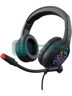 Наушники с микрофоном Oklick HS-L930G SNORTER черный/синий 2м мониторные USB оголовье (HS-L930G)