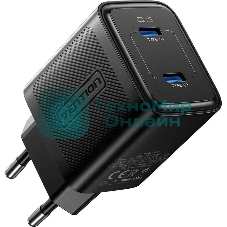 Сетевое зарядное устройство Vention на 2 порт USB С+C GaN 45W Черный