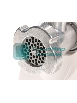 Мясорубка электрическая Аксион М32.01 белый, 1500 Вт, 1.7 кг/мин, защита от перегрузки, насадки - 4