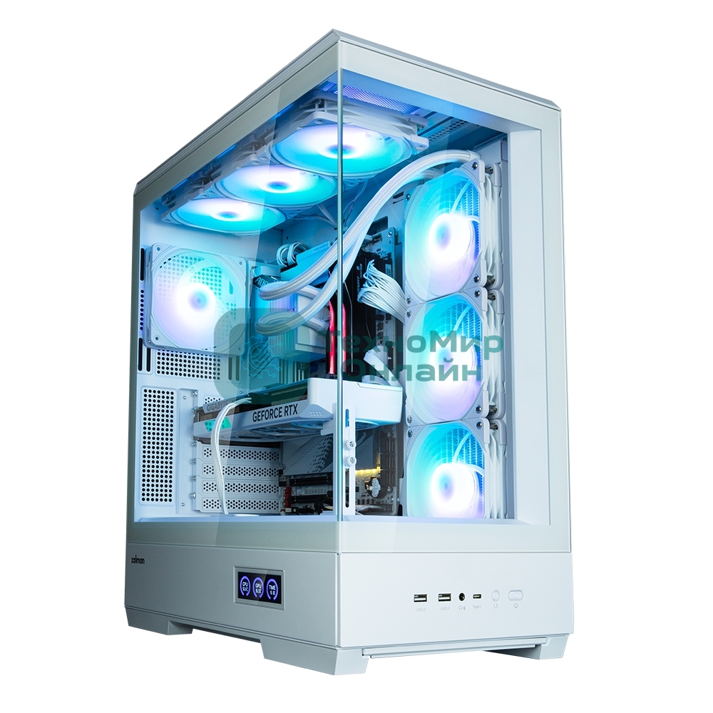 Компьютерный корпус ZALMAN P50 DS, ATX, WHITE, WINDOW, 2x3.5