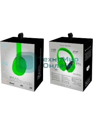 Гарнитура беспроводная Razer Opus X, Bluetooth 5.0, ANC, до 40 часов, зеленый