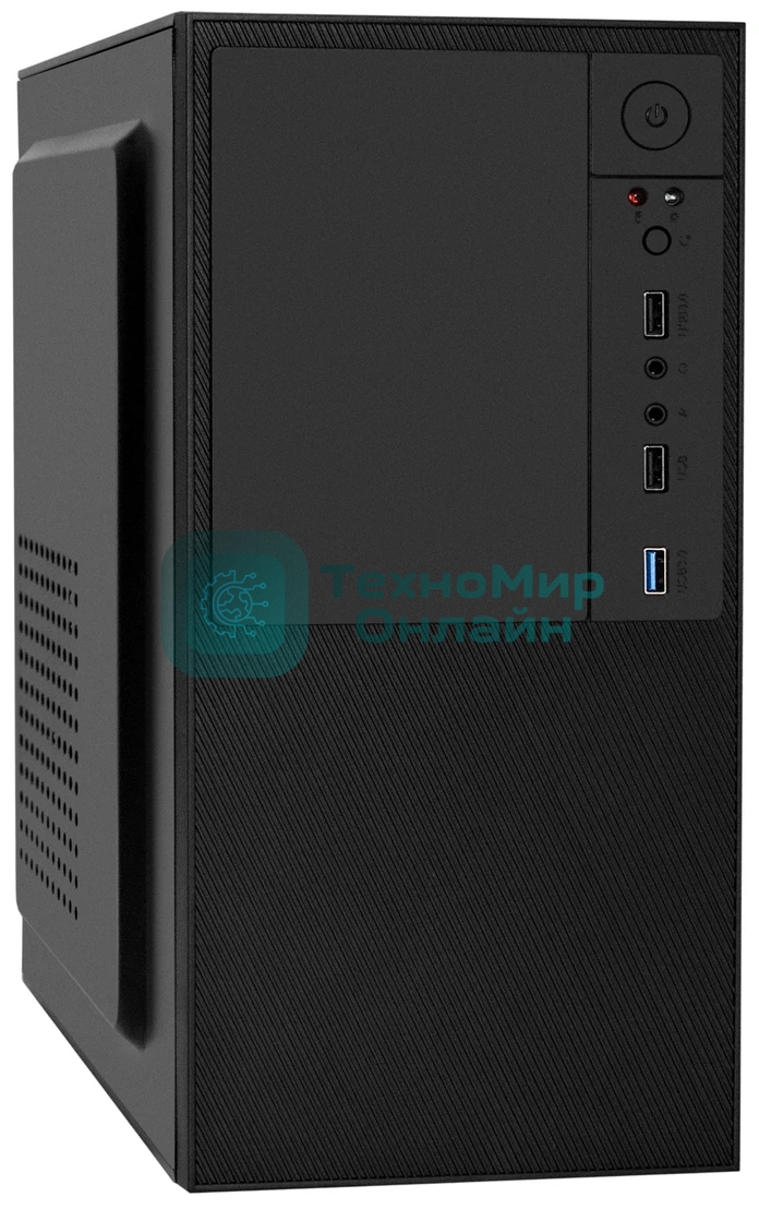 Компьютерный корпус Minitower ExeGate BAA-308U2-UNS450 (mATX, БП UNS450 с вент. 12см, 1хUSB/2хUSB 3.0, HD Audio, черный)