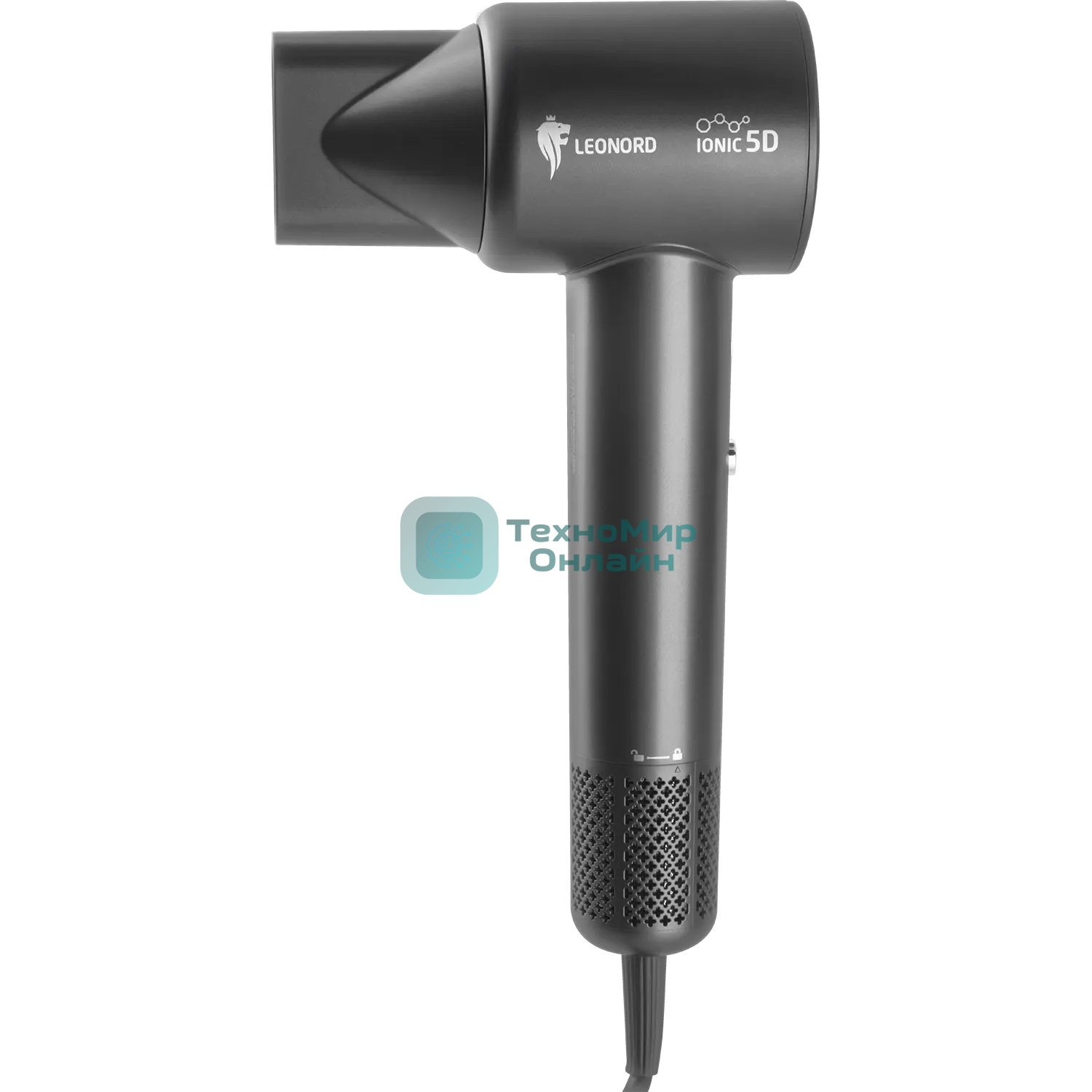 Фен LEONORD LE-1214 черный, 1800 Вт, ионизация
