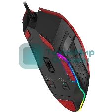 Мышь проводная A4Tech Bloody W95 Max Sports красный/черный оптическая (12000dpi) USB (10but)