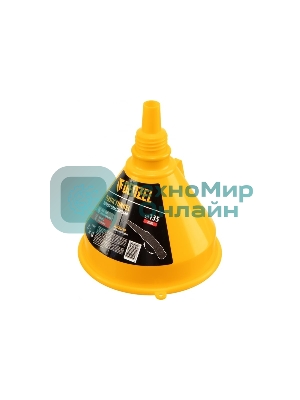 Воронка пластиковая Denzel 135 мм с металлическим ситом, гибким наконечником и непроливайкой