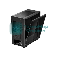 Компьютерный корпус Deepcool MACUBE 110 BK без БП, боковое окно (закаленное стекло), черный, mATX