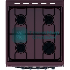 Плита газовая Flama RG 24019 B коричневый, конфорок 4 шт, духовка 50 л, 50 см x 85 см x 60 см