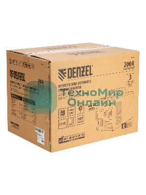 Аппарат инвертор. полуавтомат. cварки Denzel IMIG-200SP Pulse, 200 А, ПВ 60%, катушка 5 кг
