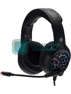 Наушники с микрофоном Oklick HS-L930G SNORTER черный/синий 2м мониторные USB оголовье (HS-L930G)