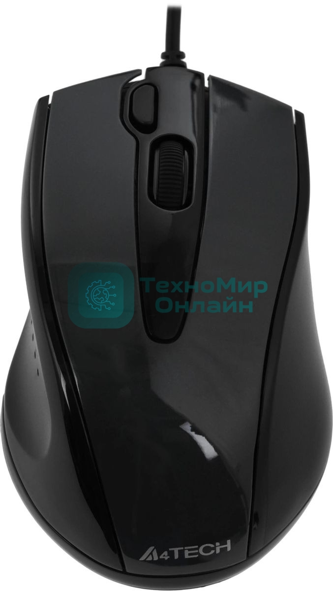 Мышь проводная A4Tech N-500FS черный, 1200 dpi, USB, кнопки - 4