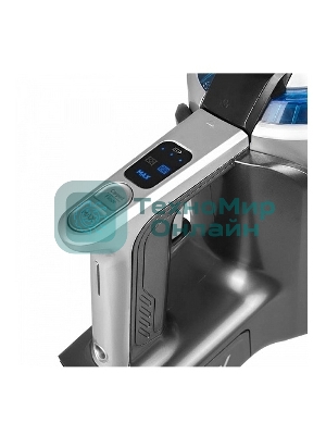 Пылесос вертикальный Redmond RV-UR380 серый/голубой, питание от аккумулятора, 300 Вт, уборка сухая, пылесборник 0,55 л