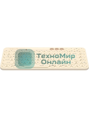 Клавиатура беспроводная A4Tech Fstyler FBK36C AS, USB, Bluetooth/Радиоканал, бежевый