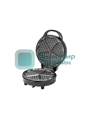 Вафельница Galaxy Line GL 2987, черный с серебристым, с несъемными пластинами, 1200 Вт