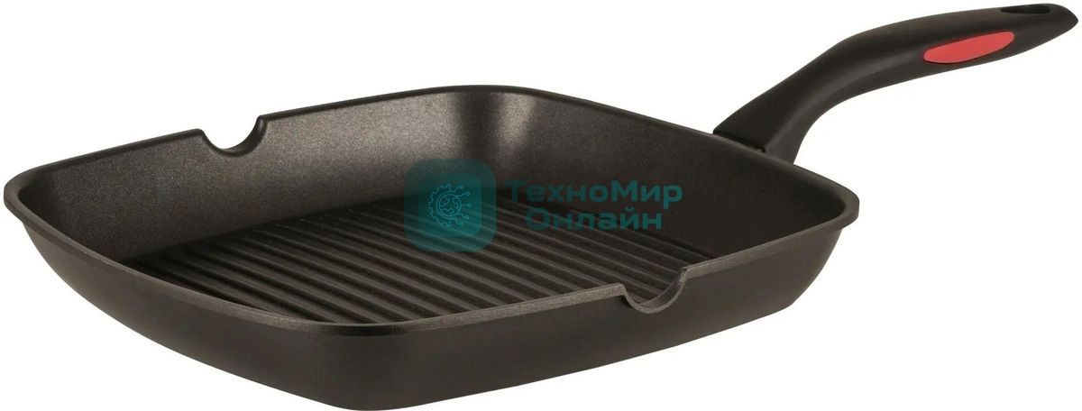 Сковорода-гриль Rondell Perfect RDA-1562, 28 см, без крышки, черный