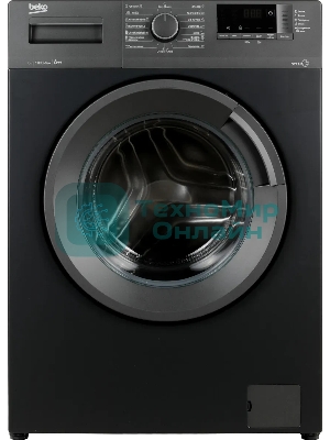Стиральная машина Beko WSRE6512ZAA 7320210019 черный, загрузка фронтальная 6 кг, 1000 об/мин., класс: А++