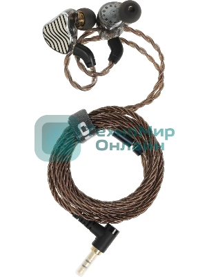 Проводные наушники FiiO JH3 черный, внутриканальные, (jack 3.5 мм), съемный кабель