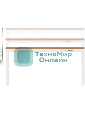 Стол компьютерный Cactus CS-ET-WWD столешница МДФ, белый дуб молочный каркас белый