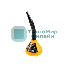 Воронка пластиковая Denzel 135 мм с металлическим ситом, гибким наконечником и непроливайкой