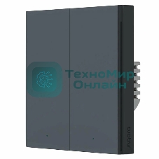 Выключатель двухклавишный без нейтрали Aqara Smart Wall Switch H1 EU (WS-EUK02 graphite) 