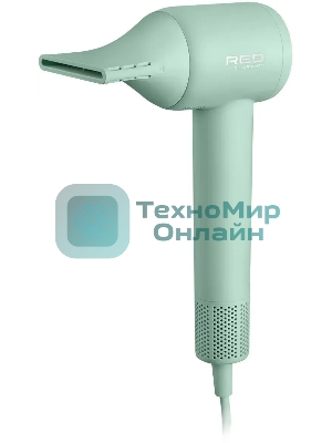 Фен Red Solution F572 зеленый/мятный, 1400 Вт, компактный, ионизация