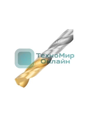 Набор сверл по металлу Denzel 2-8мм, Р6М5-TiN, Golden Tip, 6 шт 723000